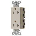 Hubbell Wiring Device-Kellems Straight Blade Devices, Receptacles, Style Line Decorator Duplex, SNAPConnect, Tamper Resistant, 20A 125V, 2-Pole 3-Wire Grounding, 5-20R, Nylon SNAP2162LATRA